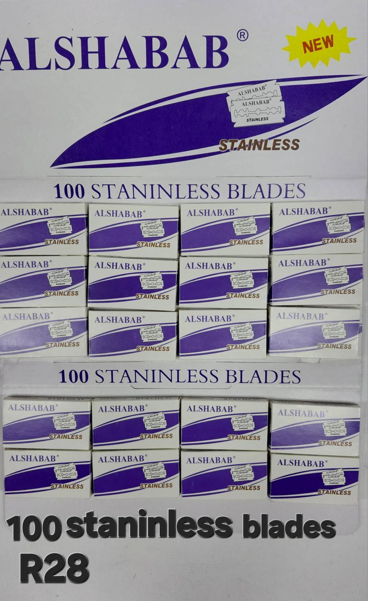100staninless blades