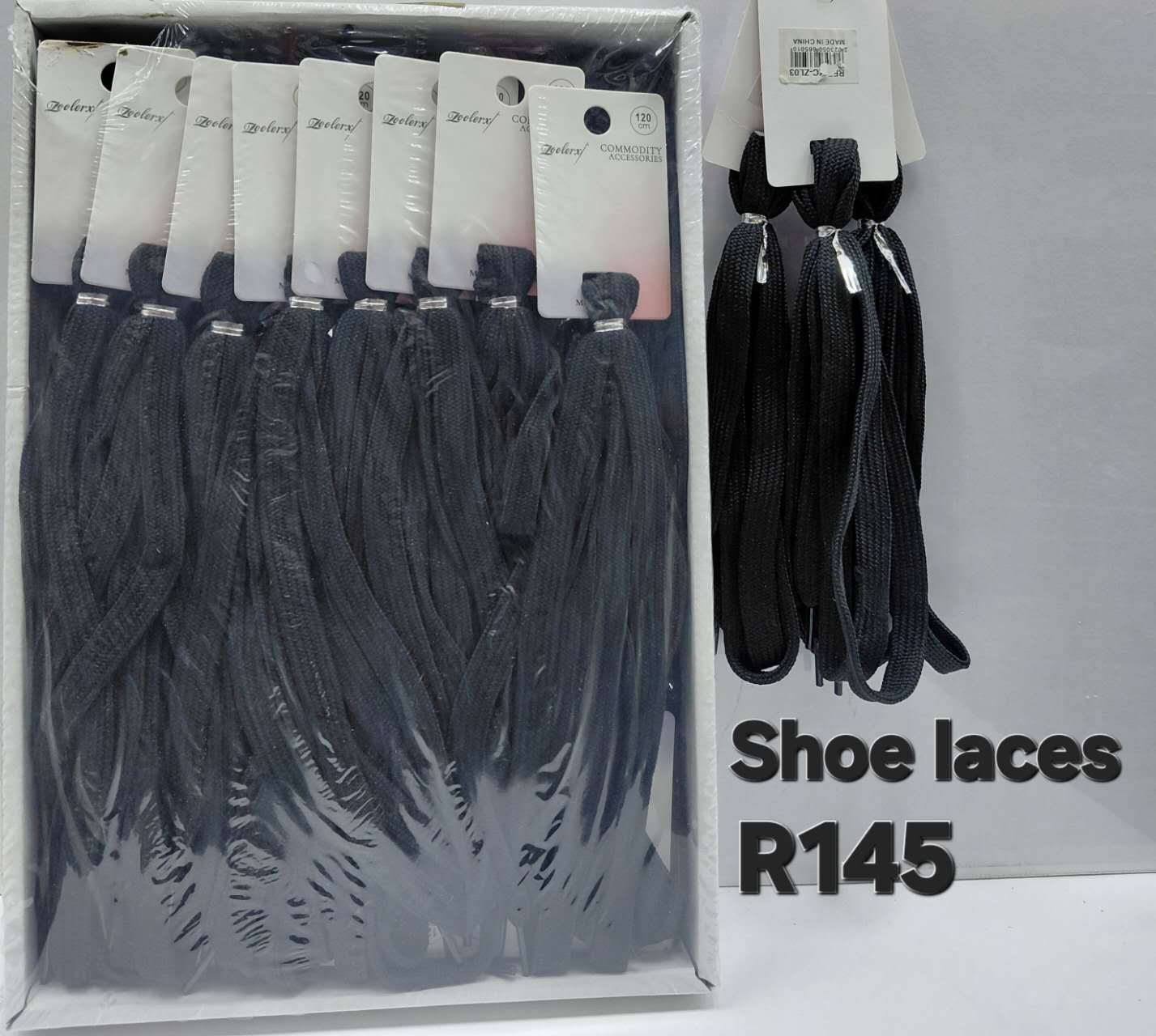 black Shoe laces 24pcs