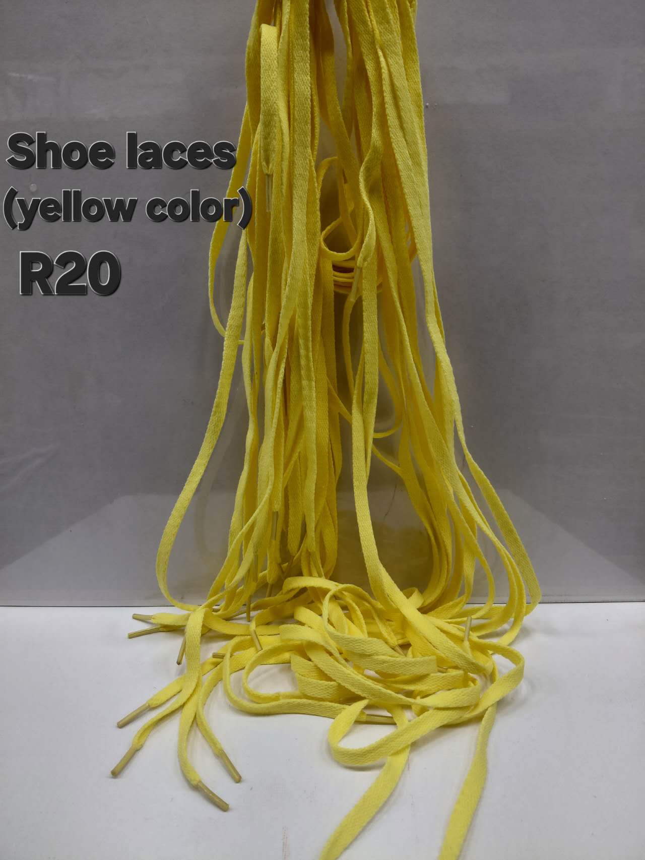 Shoe laces(yellow color)