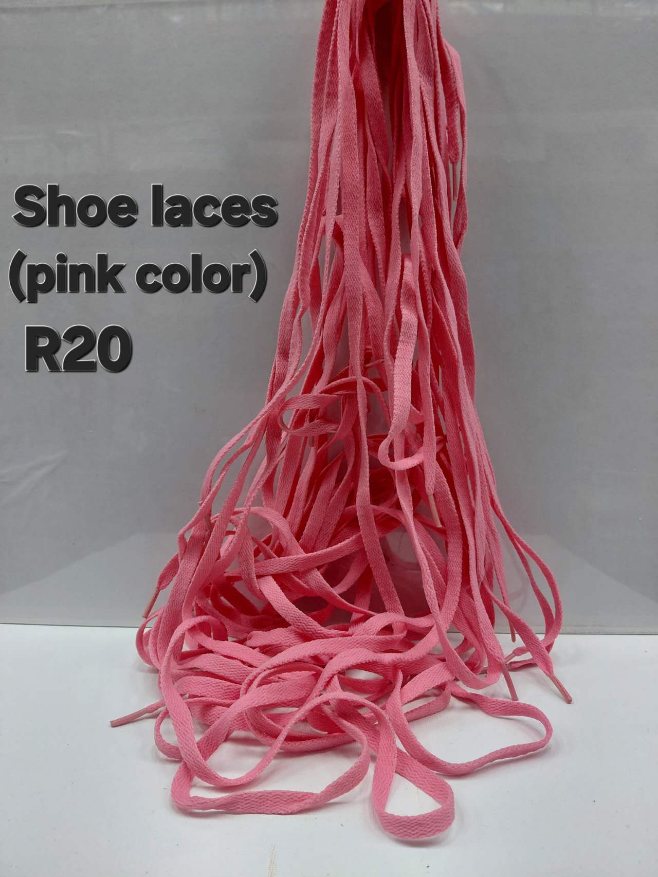 Shoe laces(pink color)