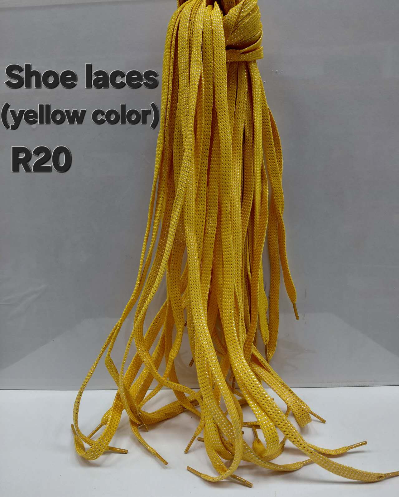 Shoe laces(yellow color)