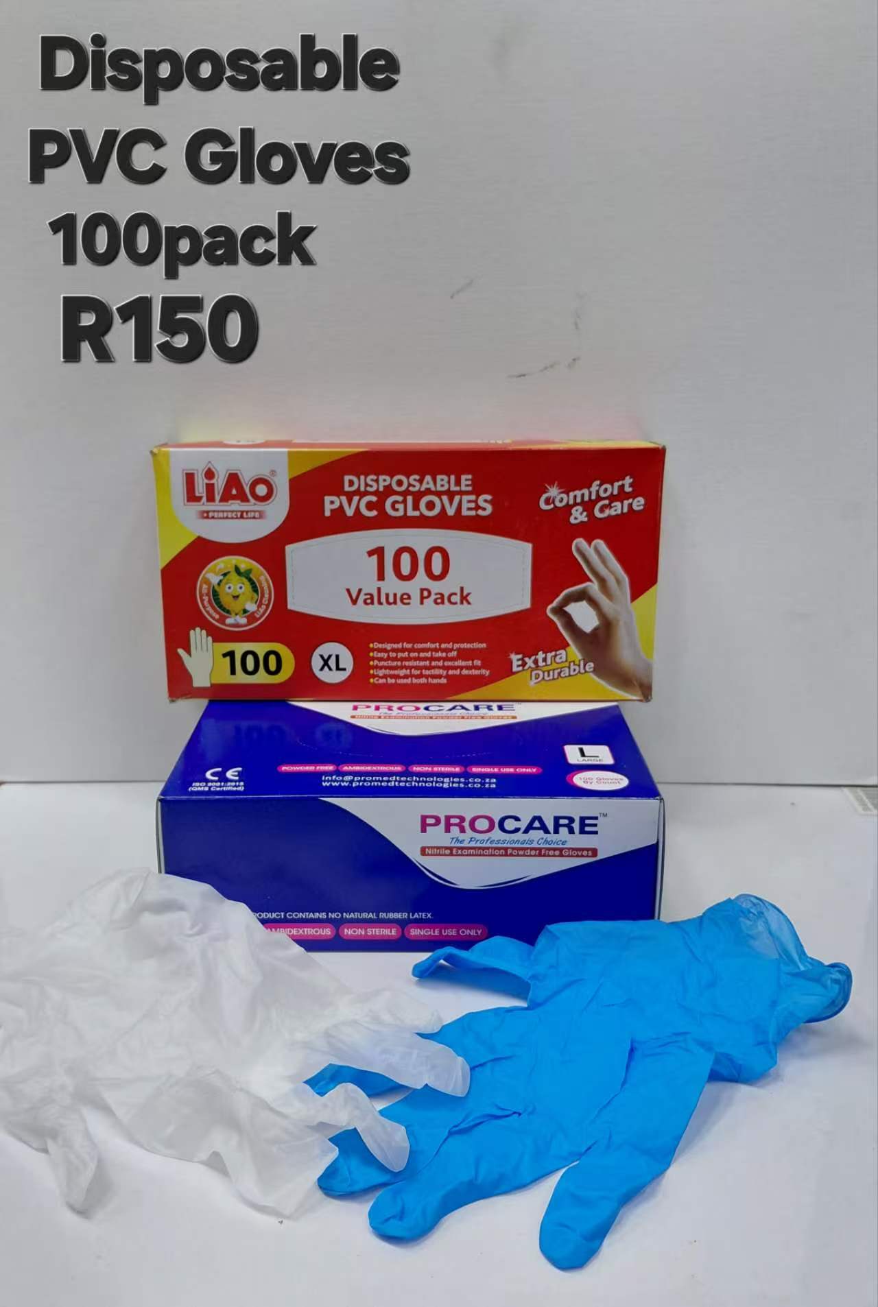 DisposablePVC Gloves  100pack