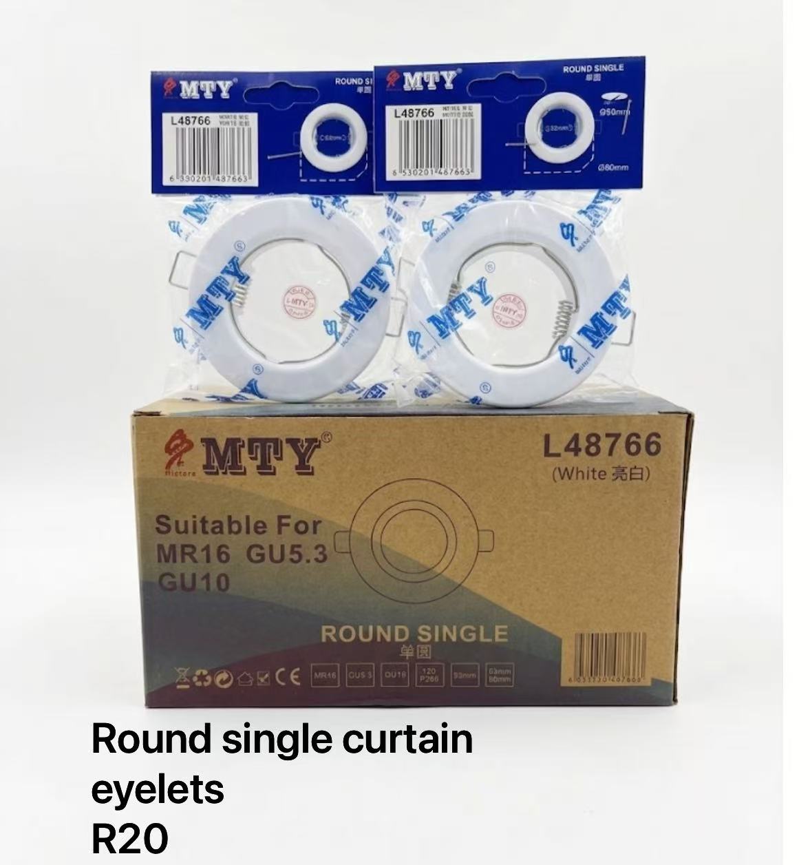 Round single curtaineyelets