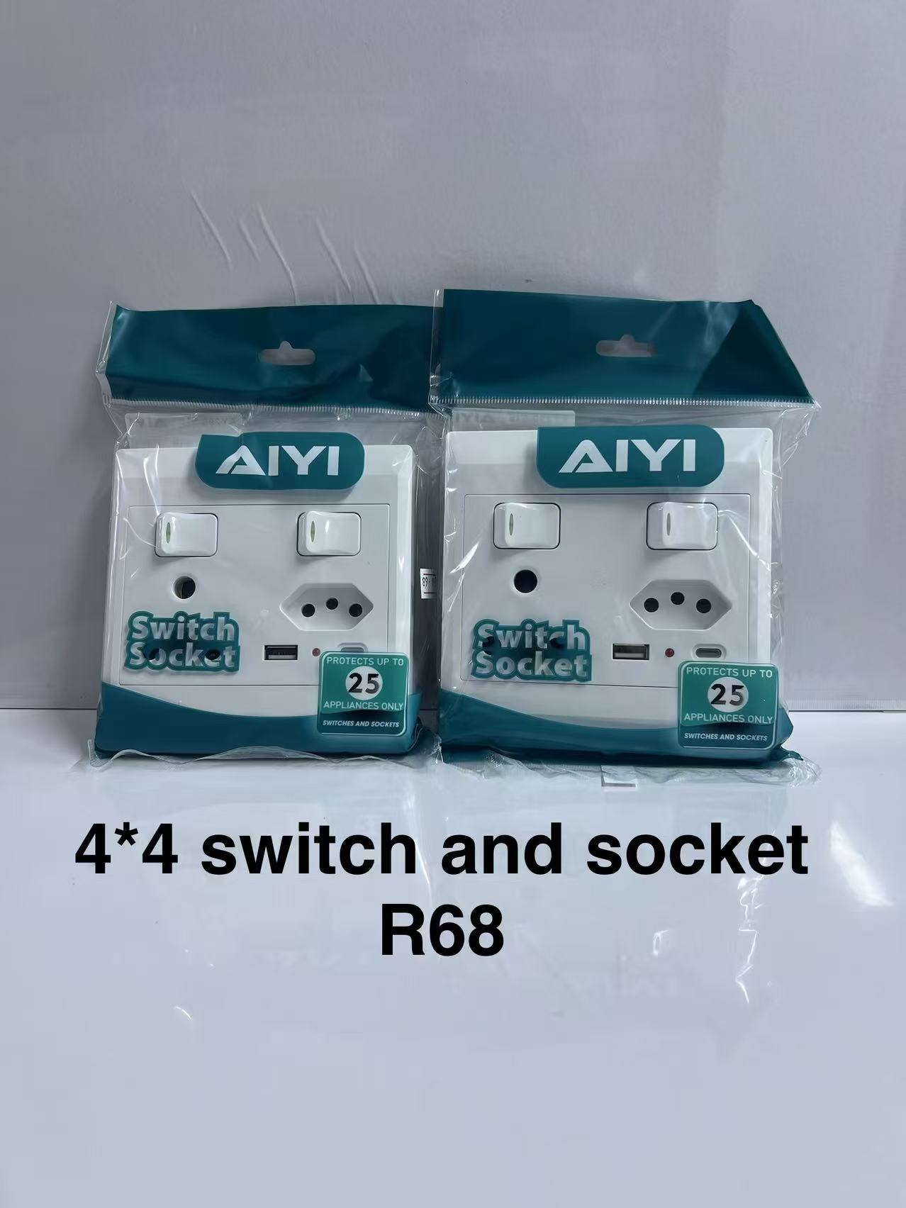 4*4 switch and socket