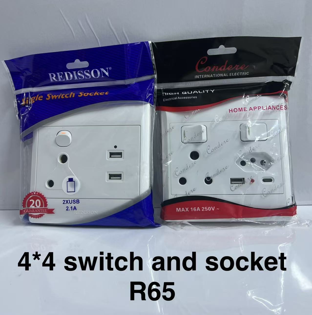 4*4 switch and socket