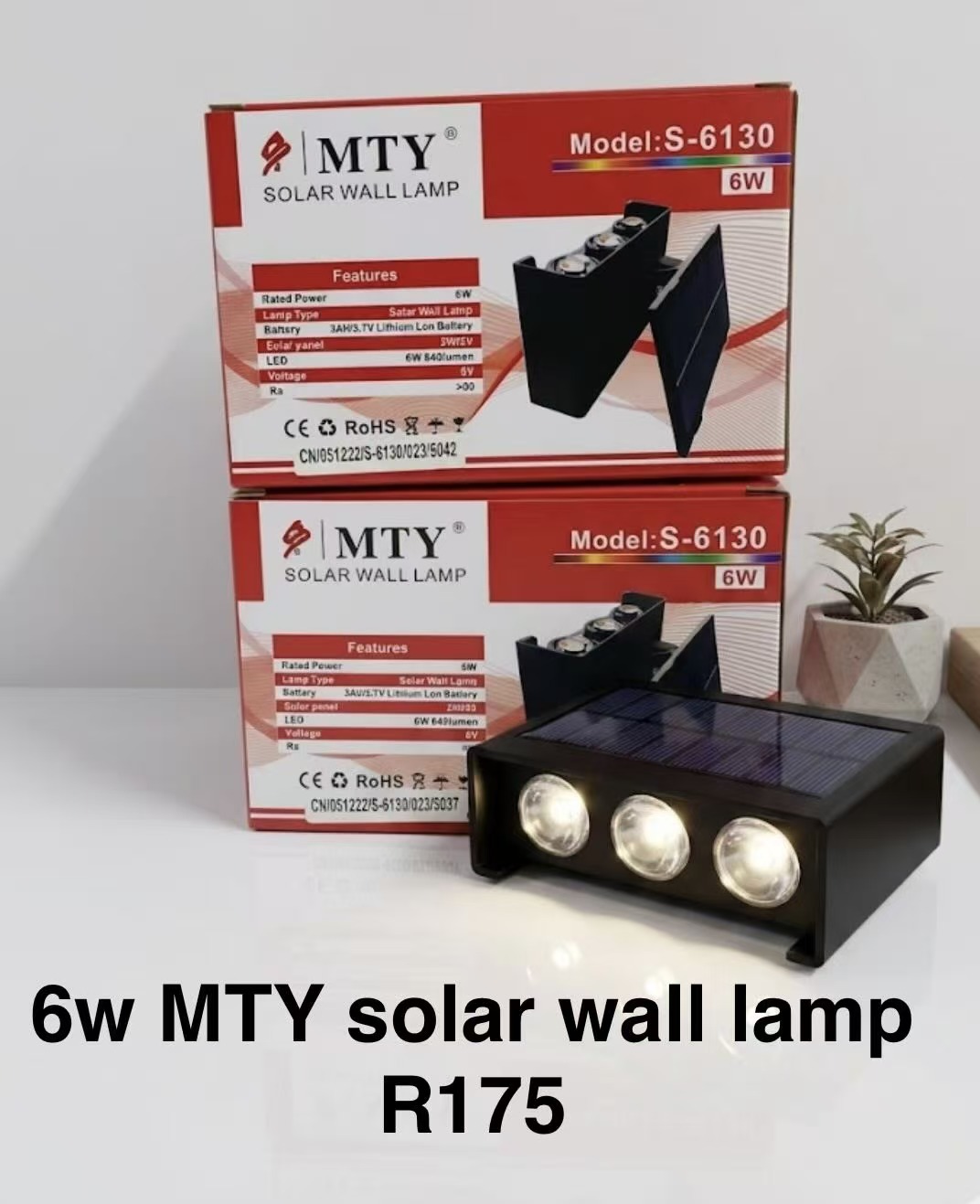 6w MTY solar wall lamp