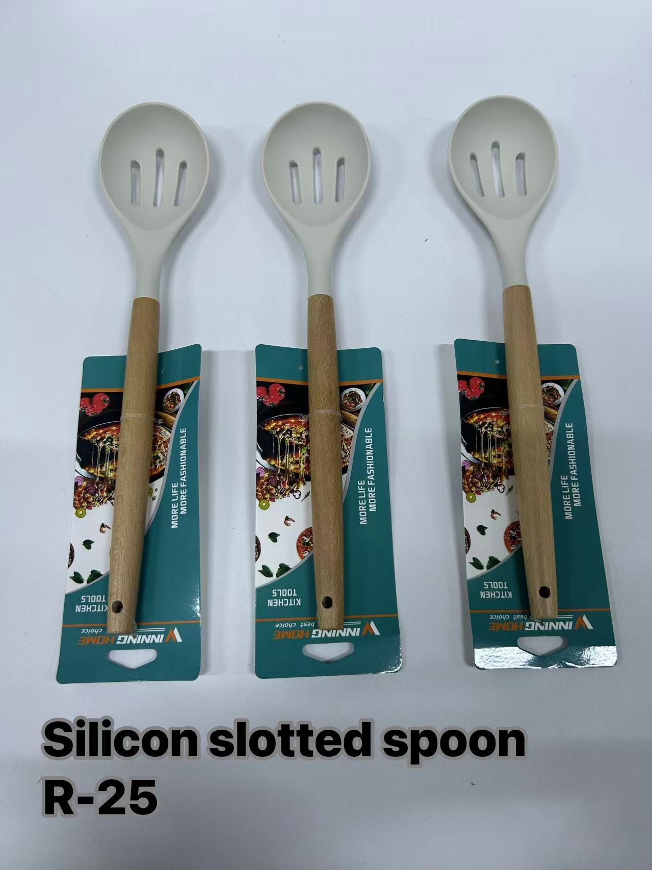 silicon slotted spoon