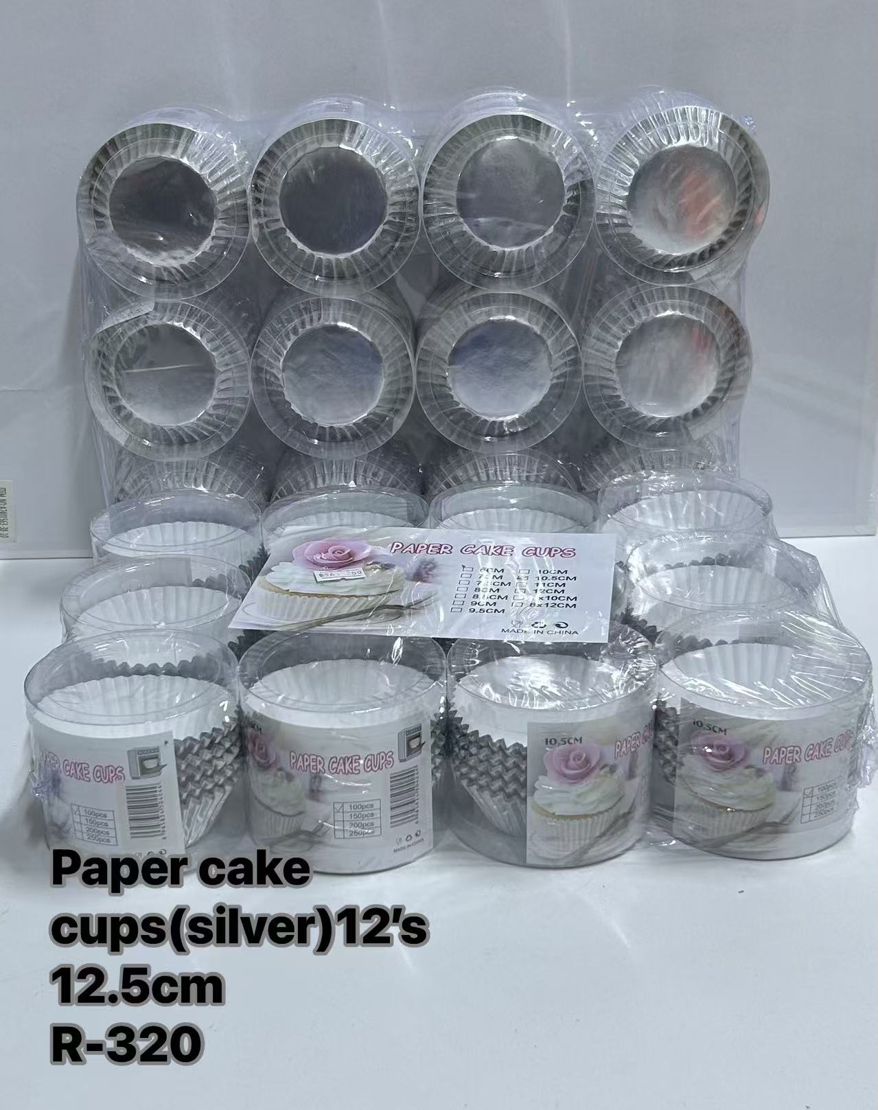 paper cake cups(silver)12"S 12.5CM