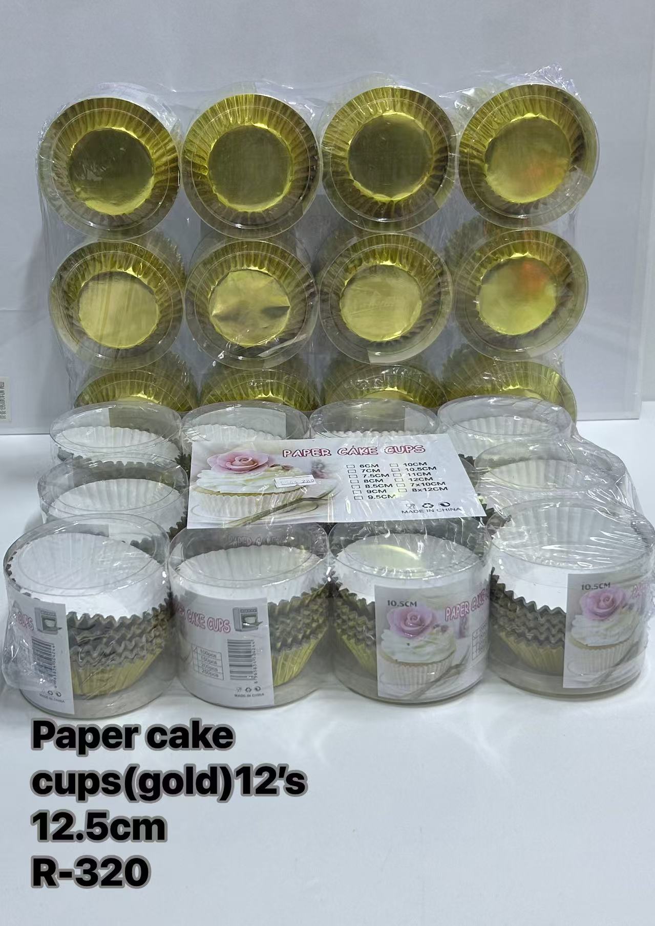 paper cake cups(gold)12"S 12.5CM