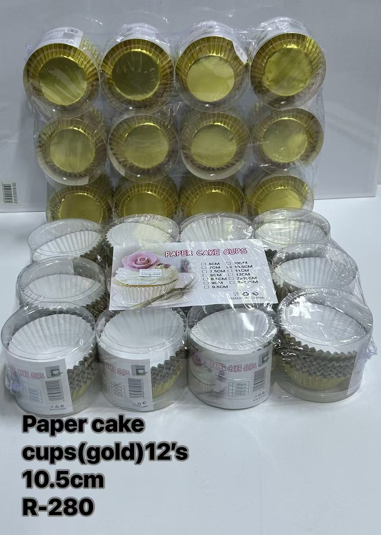 paper cake cups(gold)12"S 10.5cm